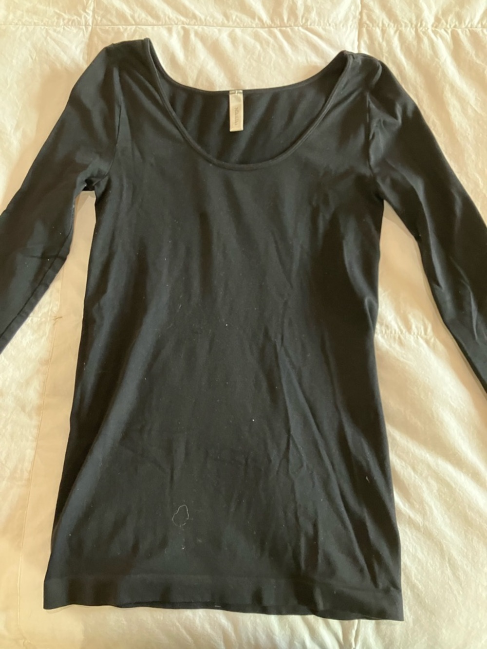 Nikibiki Black Scoop Neck Long Sleeve Top